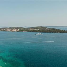 Villa with heated pool offering Stunning Adriatic Sea views near Trogir sleeps 8